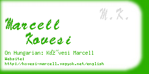 marcell kovesi business card