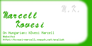 marcell kovesi business card